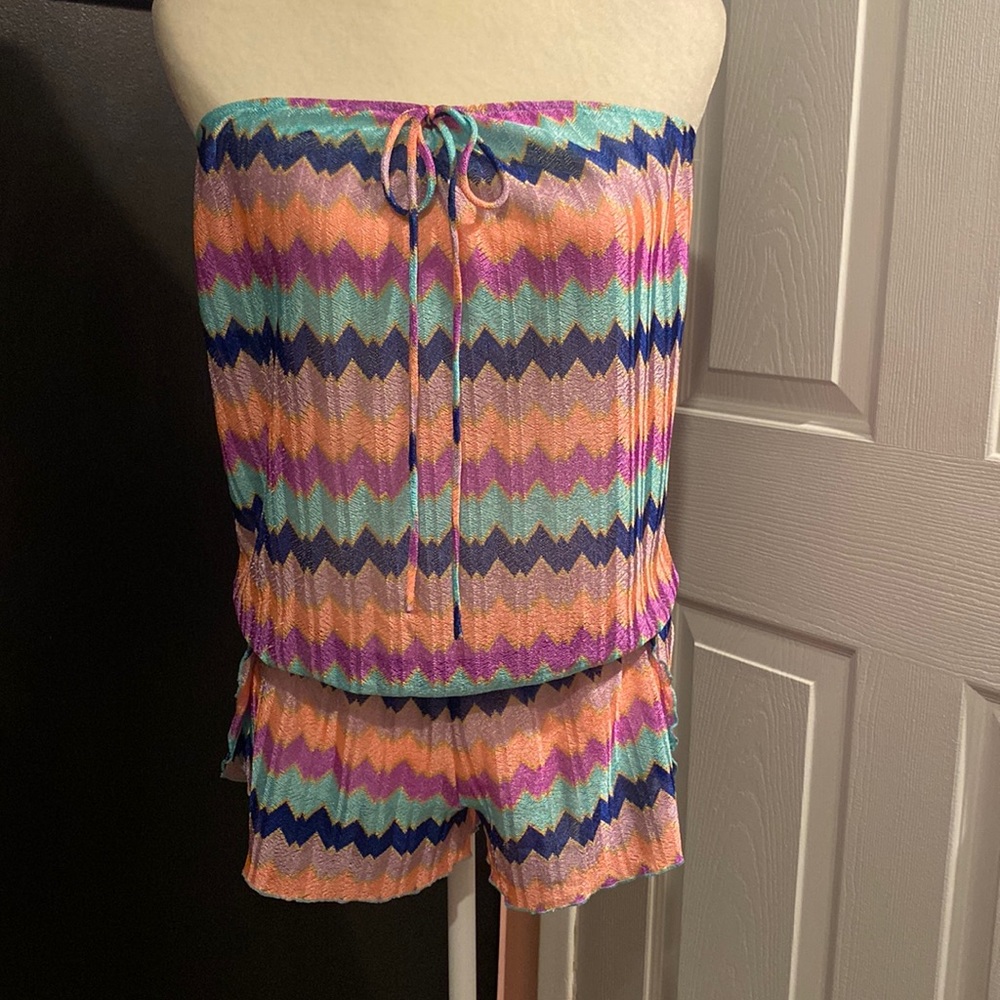 Victoria’s Secret Rainbow Romper Swimsuit Coverup